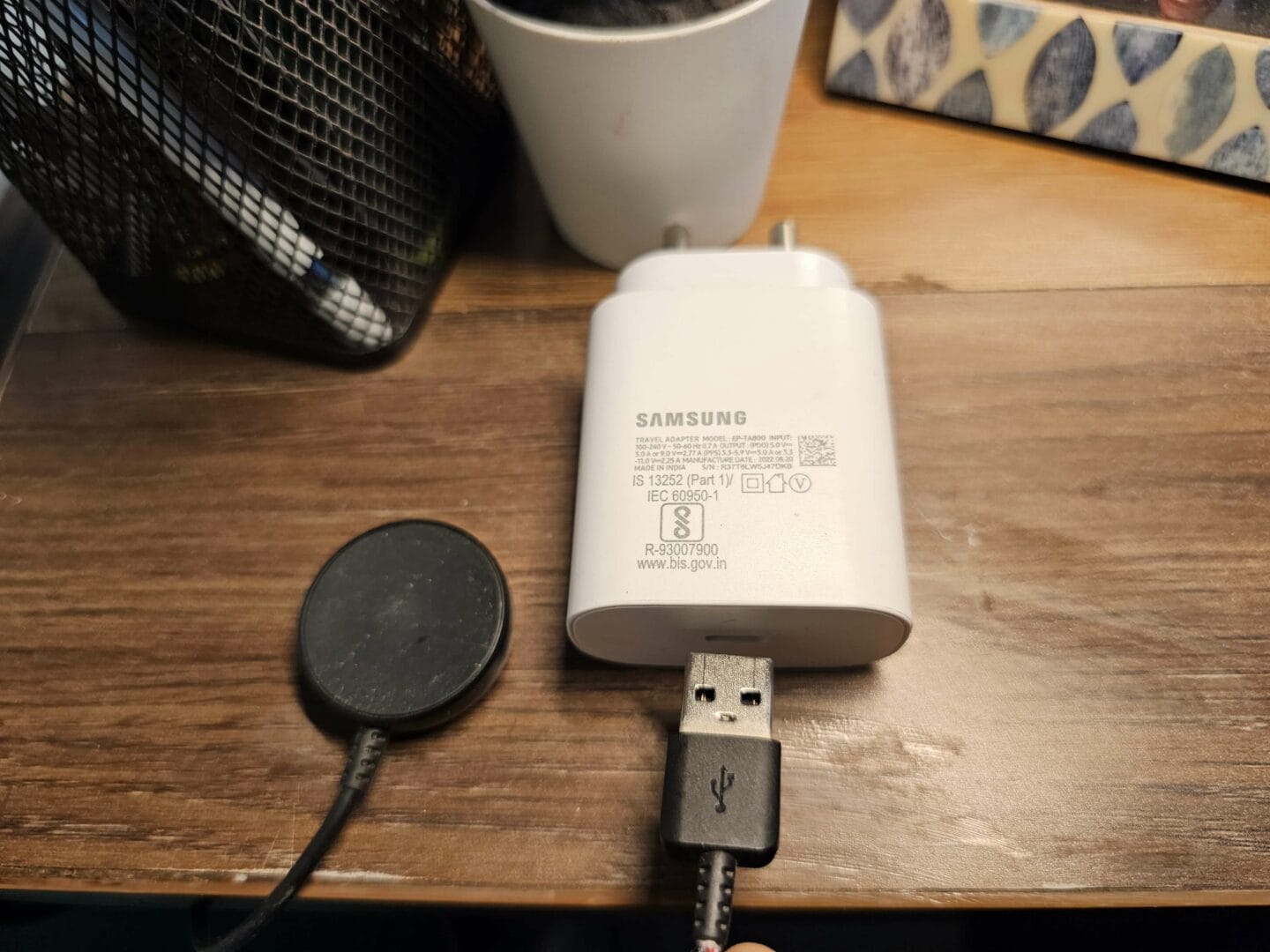 Incompatible power adapter and smartwatch charging cable